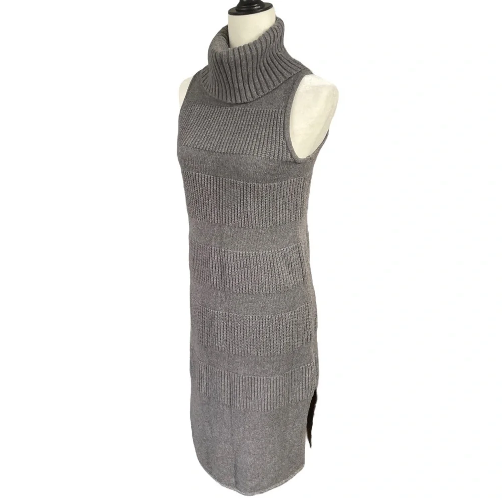 Anthropologie Moth Sweater Midi Wool Blend Ribbed Knit Turtleneck Dress - Picture 10 of 10